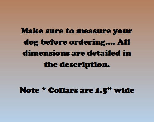 Genuine Leather Dog Collar with Beaded Inlay