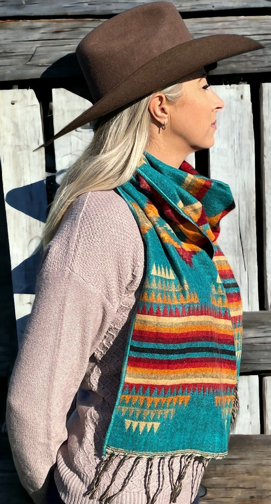 Southwestern Scarves Teal