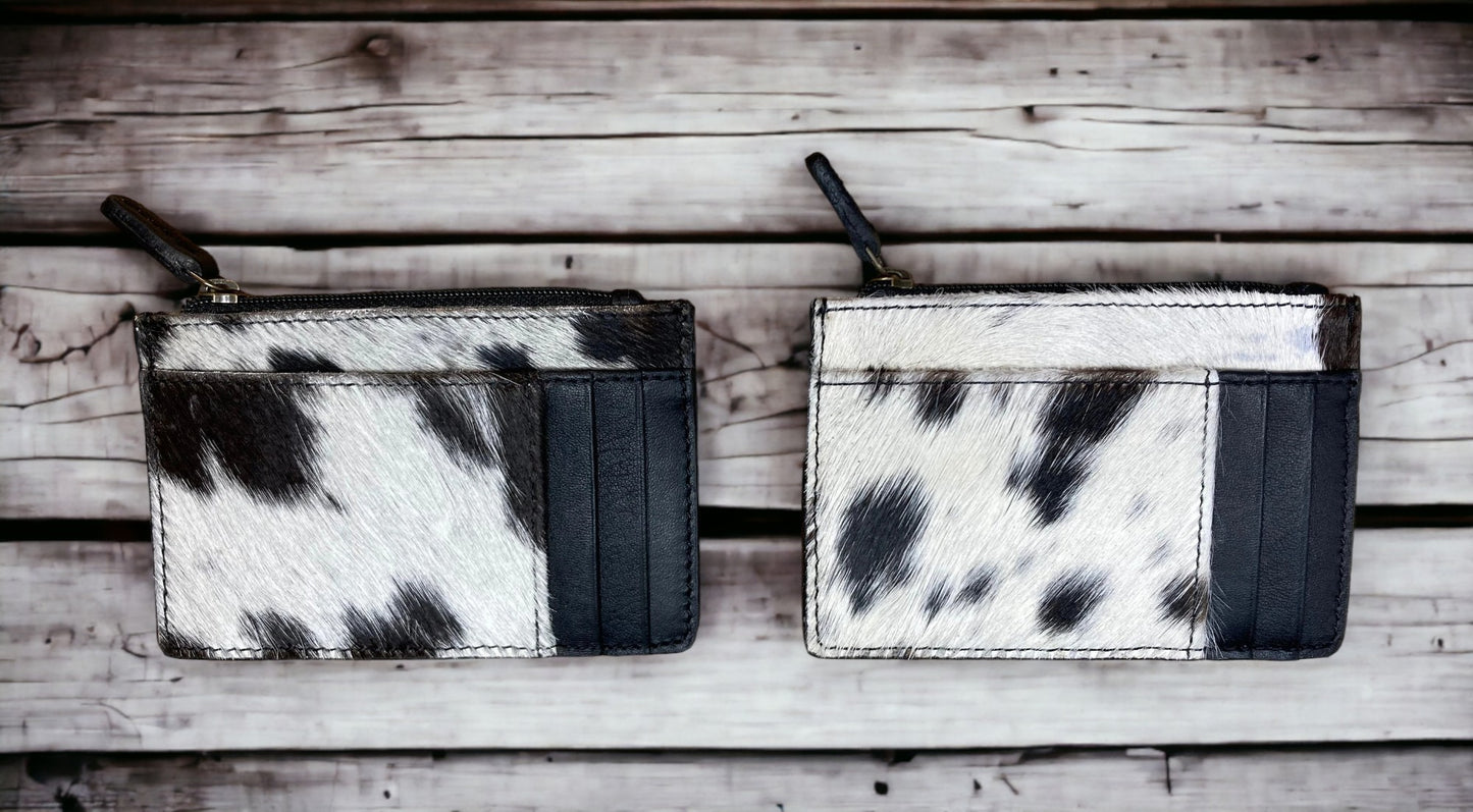 Western Wallet Cowhide Pocket Wallet Myra Wallet - BLACK TONES