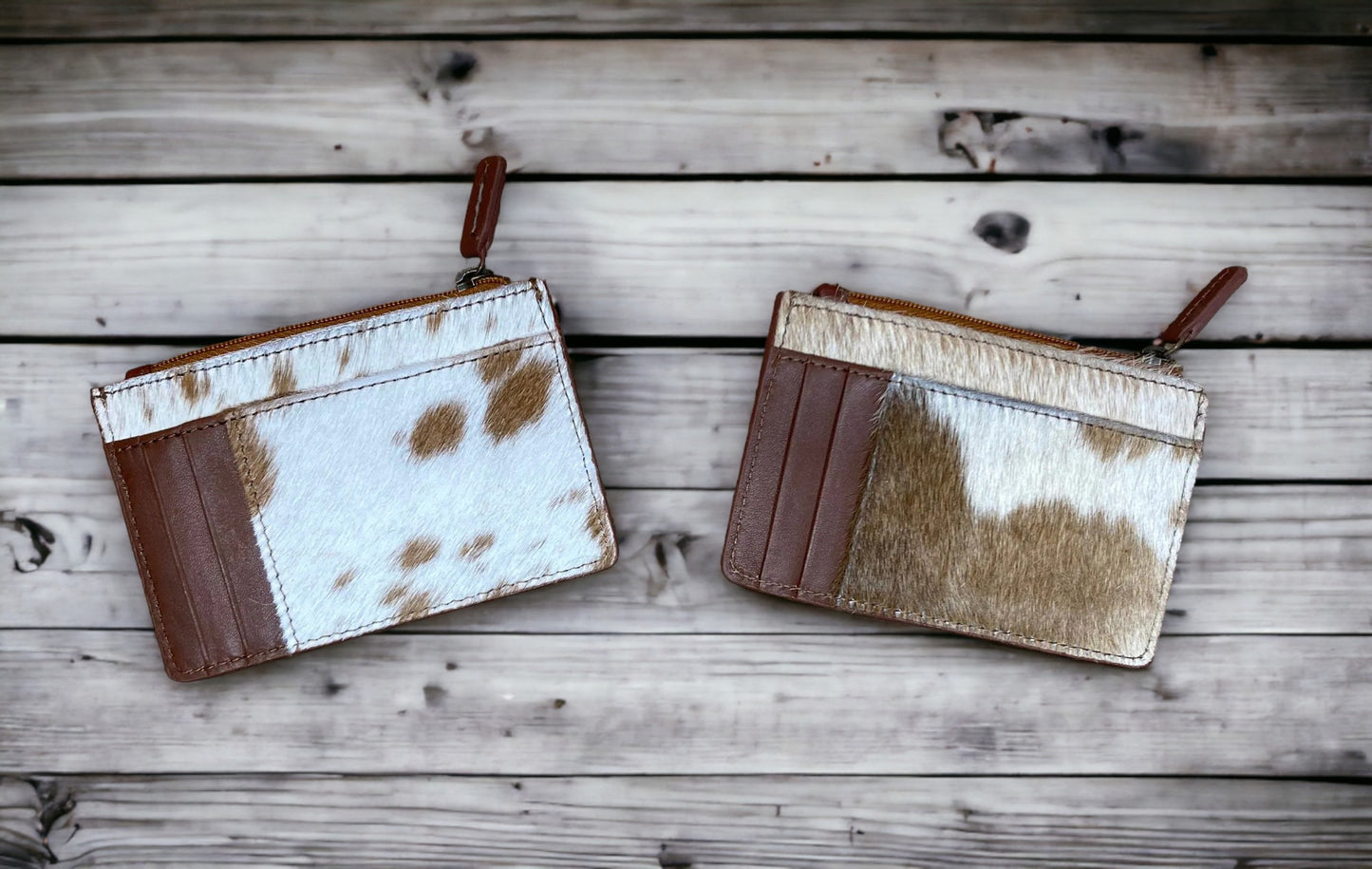Western Wallet Cowhide Pocket Wallet Myra Wallet - BROWN TONES