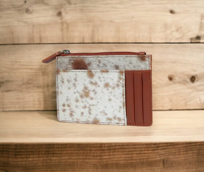 Western Wallet Cowhide Pocket Wallet Myra Wallet - BROWN TONES