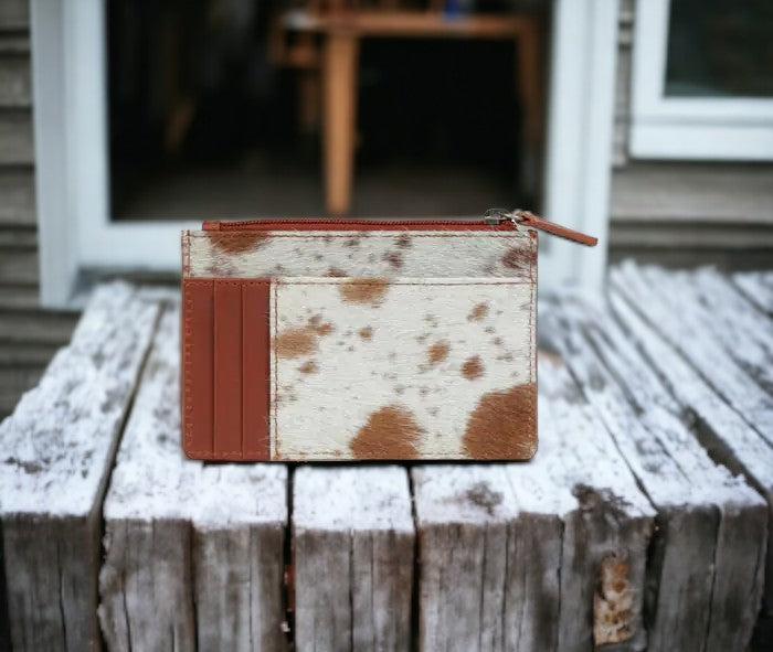 Western Wallet Cowhide Pocket Wallet Myra Wallet - BROWN TONES
