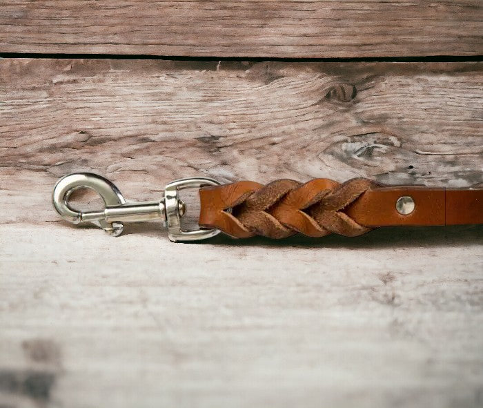 Genuine Leather Dog Leash - 60" Medium Oil